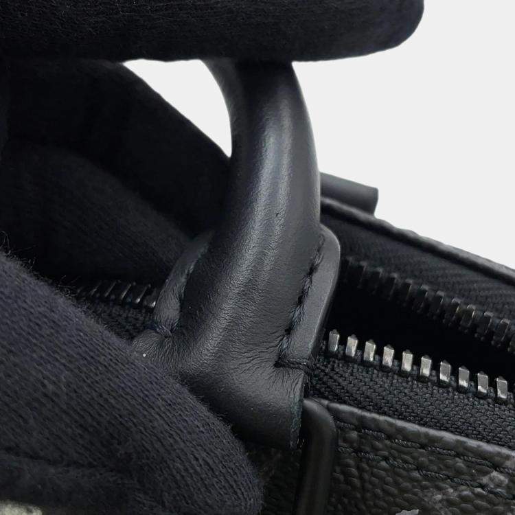 Pre Owned Louis Vuitton Monogram Eclipse Handbag LV×YK Keepall Bandouliere Bag Black