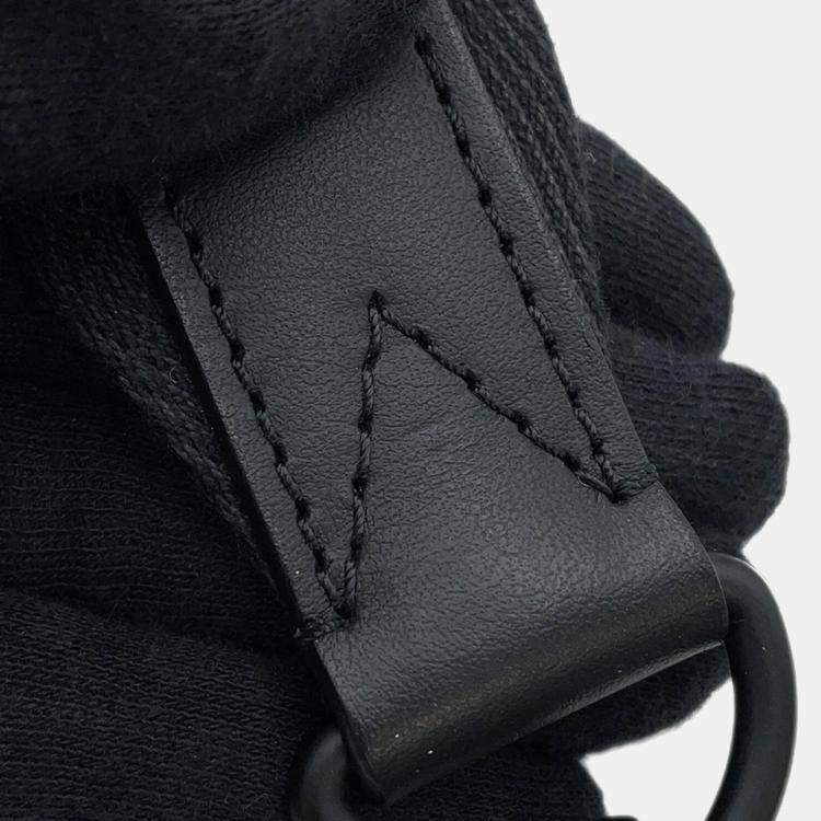 Pre Owned Louis Vuitton Monogram Eclipse Handbag LV×YK Keepall Bandouliere Bag Black