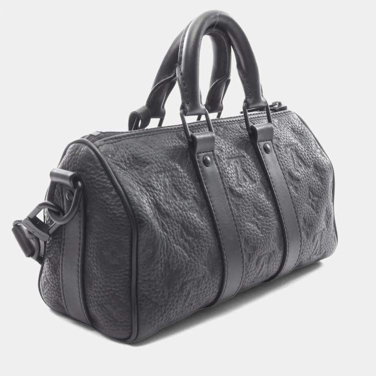 مملوكة مسبقًا Louis Vuitton Keepall Bandouliere 25 Handbag In Monogram Taurillon Leather Black