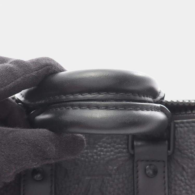 مملوكة مسبقًا Louis Vuitton Keepall Bandouliere 25 Handbag In Monogram Taurillon Leather Black