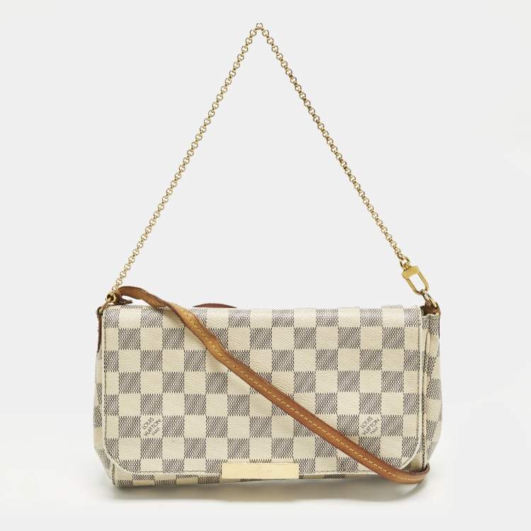 Pre Owned Louis Vuitton Favorite MM Damier Azur Canvas Bag