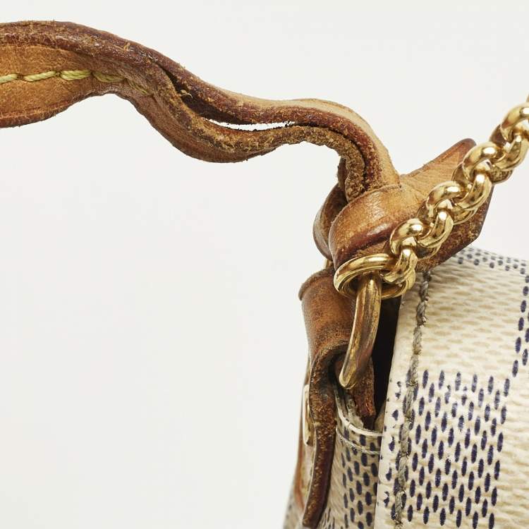 Pre Owned Louis Vuitton Favorite MM Damier Azur Canvas Bag