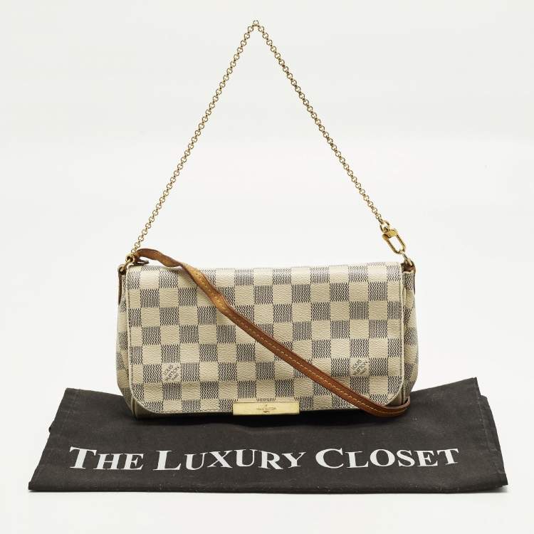 Pre Owned Louis Vuitton Favorite MM Damier Azur Canvas Bag