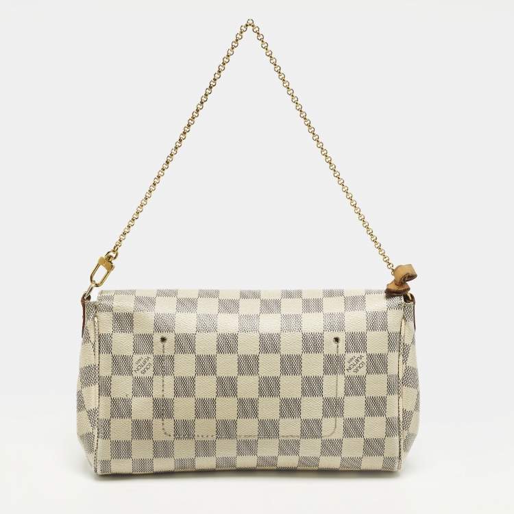 Pre Owned Louis Vuitton Favorite MM Damier Azur Canvas Bag