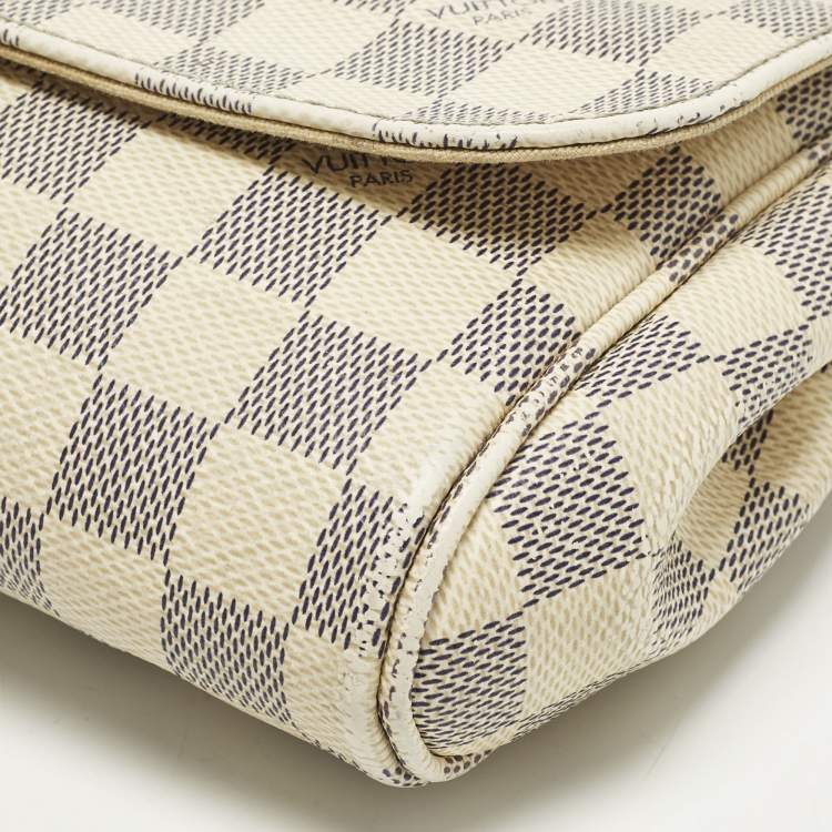 Pre Owned Louis Vuitton Favorite MM Damier Azur Canvas Bag