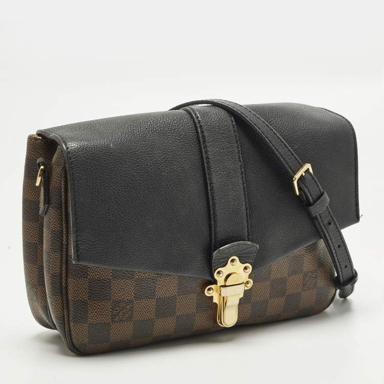 Pre Owned Louis Vuitton Clapton Black Damier Ebene Canvas Bag