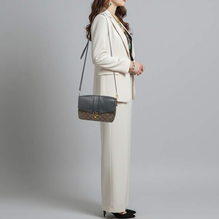 Pre Owned Louis Vuitton Clapton Black Damier Ebene Canvas Bag