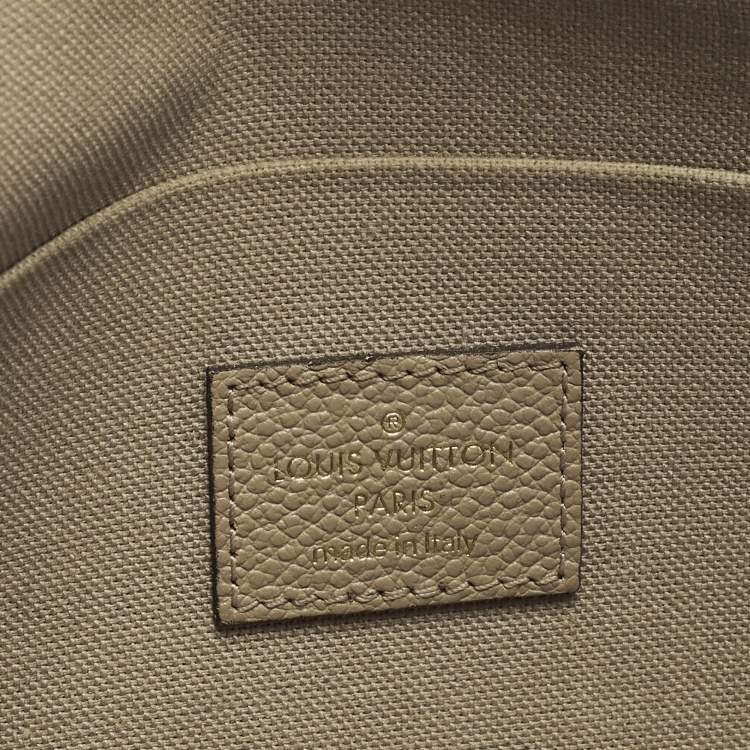 Pre Owned Louis Vuitton Felicie Tourterelle /Crème Damier Ebene Canvas Pochette Bag