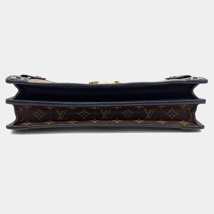Pre Owned Louis Vuitton Brown Coated Canvas Trunk Clutch