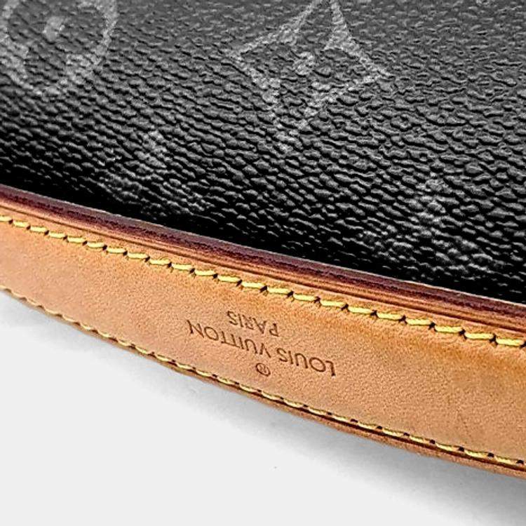 Pre Owned Louis Vuitton Brown Coated Canvas Monogram Pochette Metis