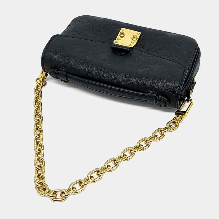 مملوكة مسبقًا Louis Vuitton Black Leather Empreinte Pochette Metis East West