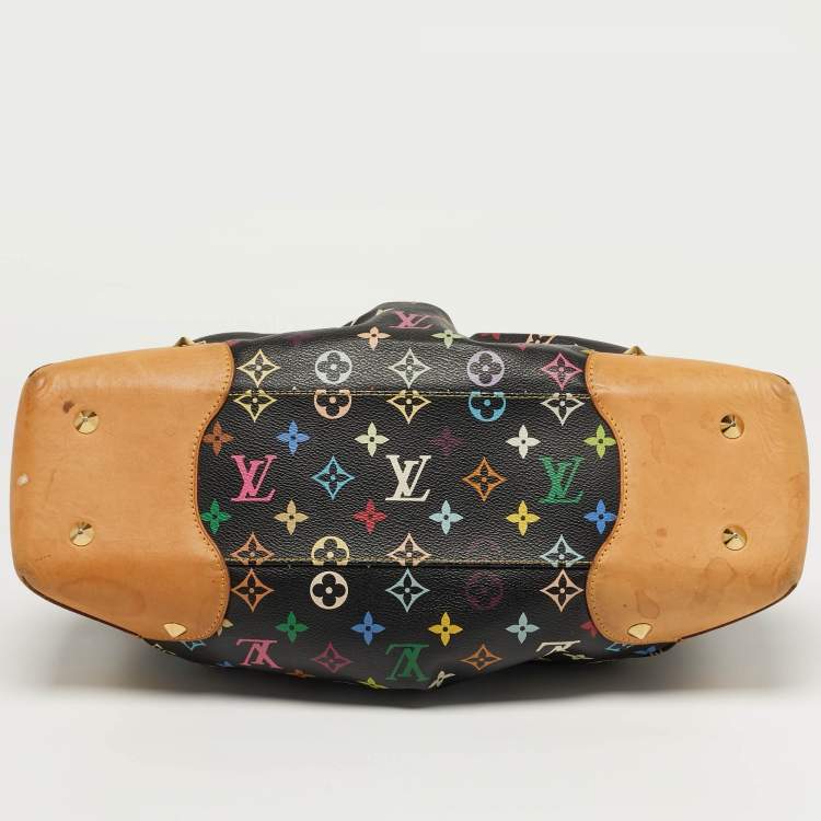 Pre Owned Louis Vuitton Judy GM Black Monogram Multicolore Canvas Bag