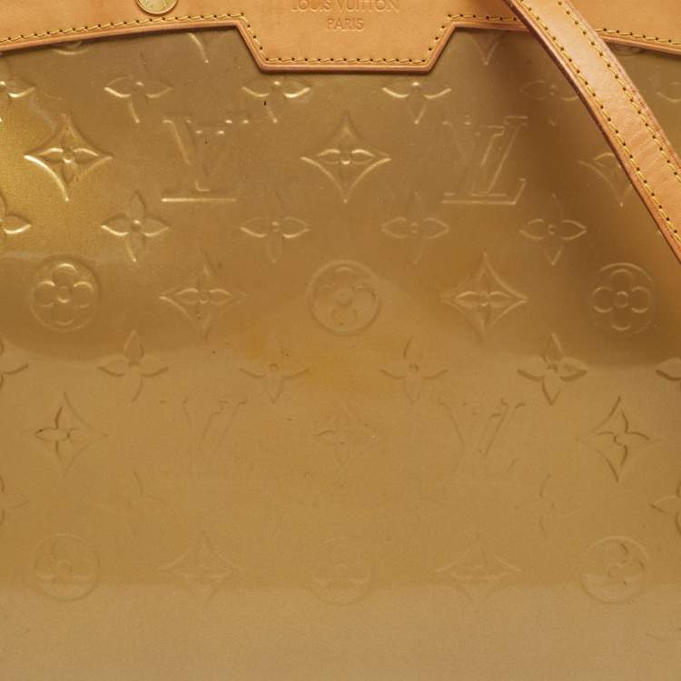 Pre Owned Louis Vuitton Brea MM Vert Olive Monogram Vernis Bag