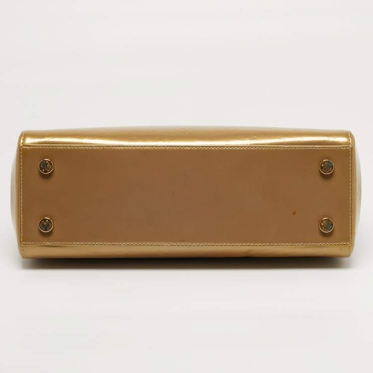 Pre Owned Louis Vuitton Brea MM Vert Olive Monogram Vernis Bag