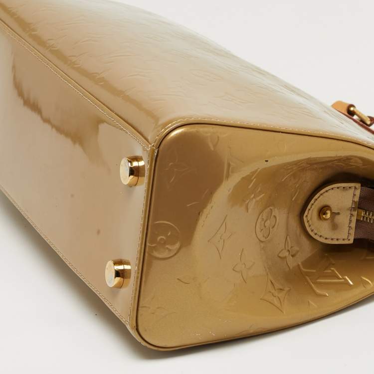 Pre Owned Louis Vuitton Brea MM Vert Olive Monogram Vernis Bag