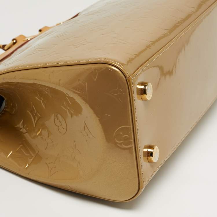 Pre Owned Louis Vuitton Brea MM Vert Olive Monogram Vernis Bag