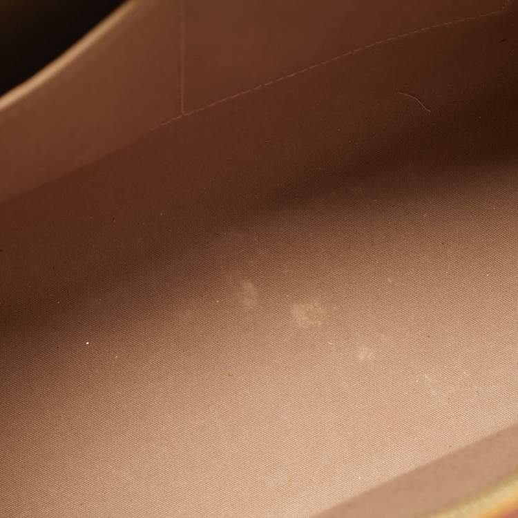 Pre Owned Louis Vuitton Brea MM Vert Olive Monogram Vernis Bag