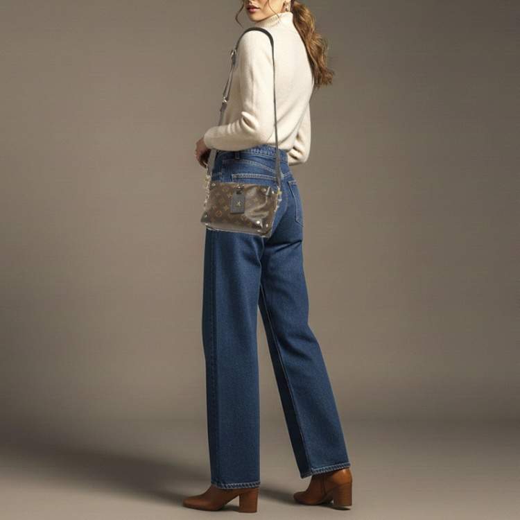 Pre Owned حقيبة لوي فيتون بلاك مونوغرام كانفاس وجلد بيتيت مال سوپلي