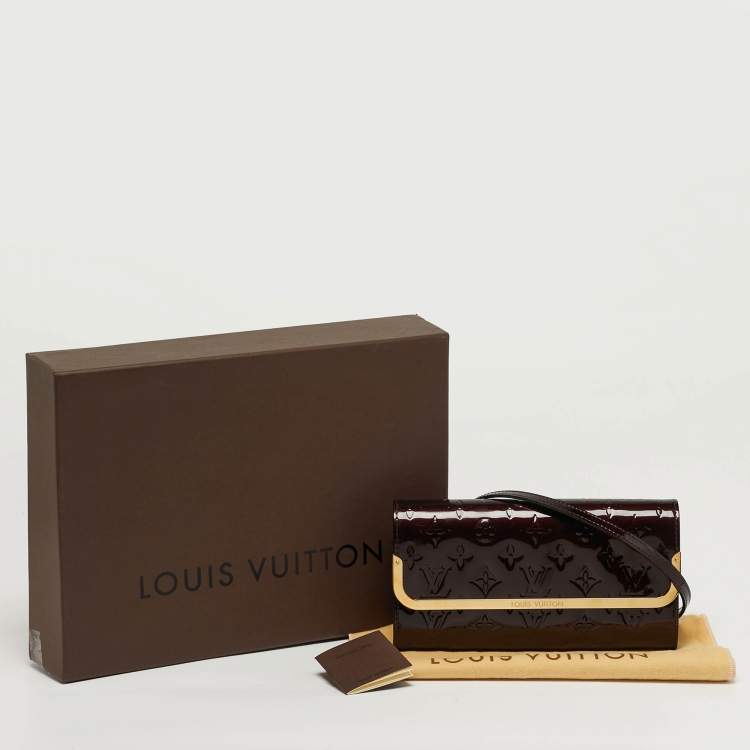 Pre Owned Louis Vuitton Rossmore MM Amarante Monogram Vernis Bag