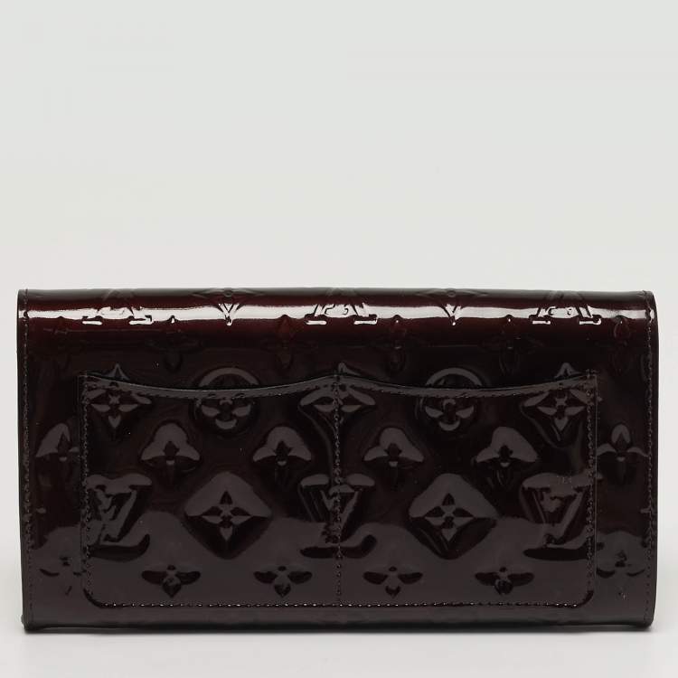 Pre Owned Louis Vuitton Rossmore MM Amarante Monogram Vernis Bag