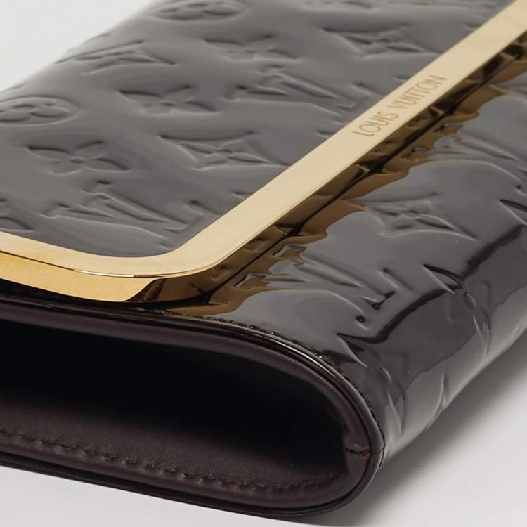 Pre Owned Louis Vuitton Rossmore MM Amarante Monogram Vernis Bag