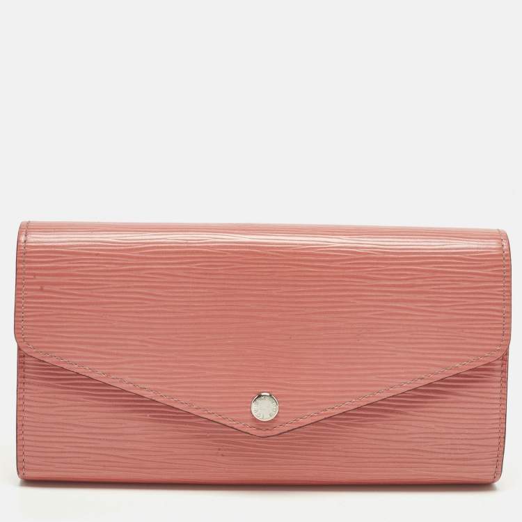 Pre Owned Louis Vuitton Sarah Coral Epi Leather Wallet