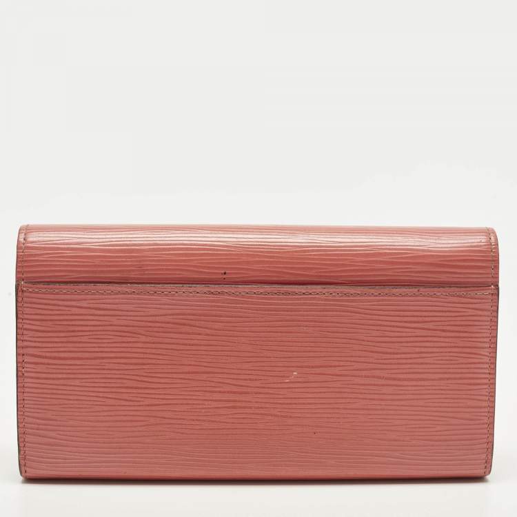 Pre Owned Louis Vuitton Sarah Coral Epi Leather Wallet