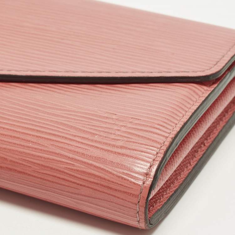 Pre Owned Louis Vuitton Sarah Coral Epi Leather Wallet