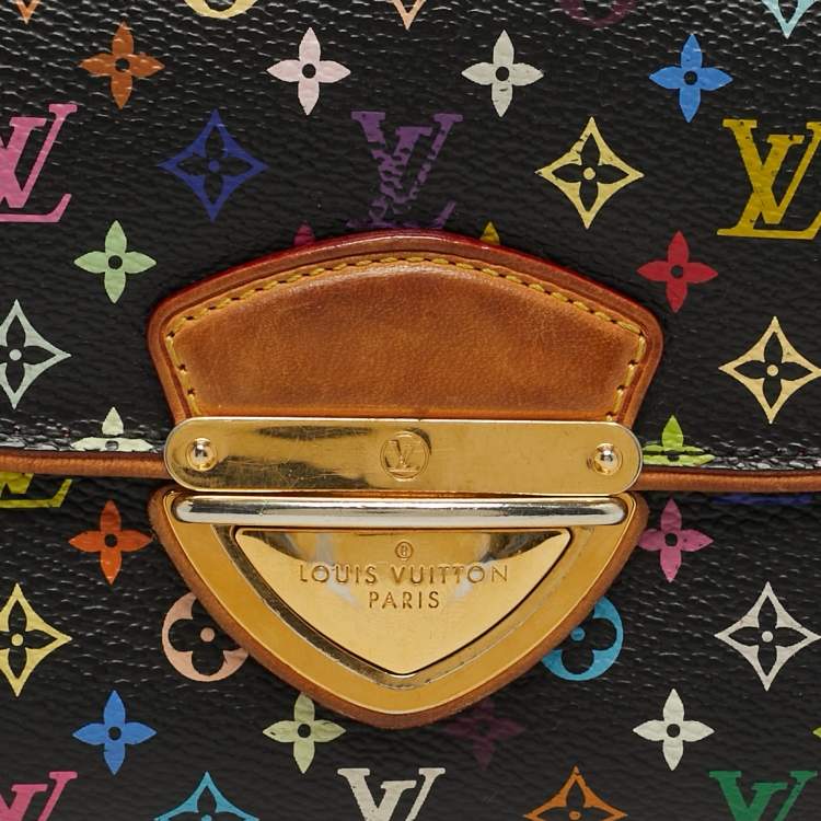 مملوكة مسبقًا Louis Vuitton Eugenie Black Monogram Multicolor Monogram Canvas Wallet