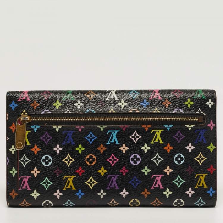 مملوكة مسبقًا Louis Vuitton Eugenie Black Monogram Multicolor Monogram Canvas Wallet