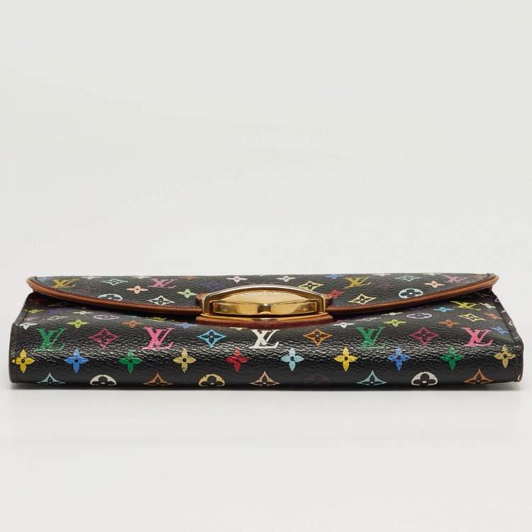 مملوكة مسبقًا Louis Vuitton Eugenie Black Monogram Multicolor Monogram Canvas Wallet