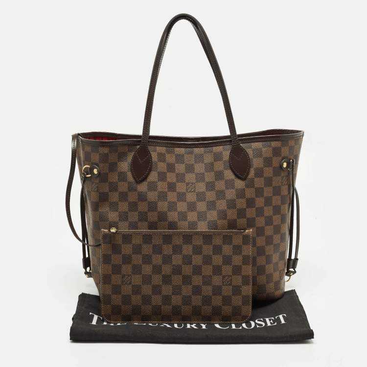 مملوكة مسبقًا Louis Vuitton Neverfull MM Damier Ebene Canvas Tote