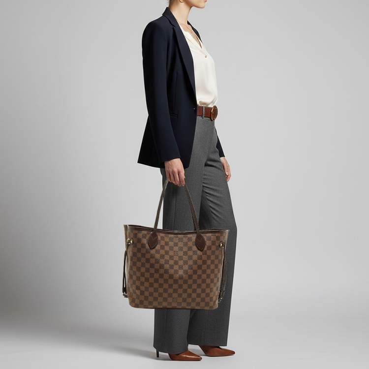 مملوكة مسبقًا Louis Vuitton Neverfull MM Damier Ebene Canvas Tote