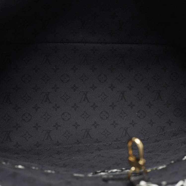 Pre Owned Louis Vuitton Limited Edition Crafty Neverfull MM Black/Red Giant Monogram Canvas Bag