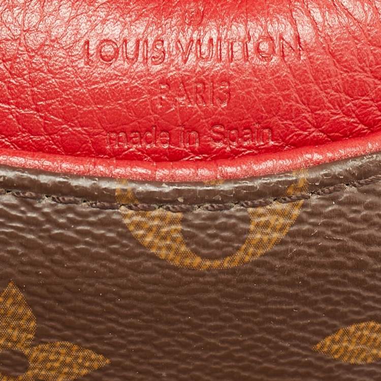 Pre Owned Louis Vuitton Pallas Chain Cerise Monogram Canvas Bag