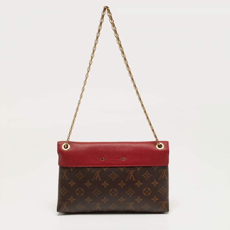 Pre Owned Louis Vuitton Pallas Chain Cerise Monogram Canvas Bag