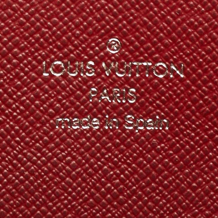 Pre Owned Louis Vuitton Zippy Rouge Pomodoro Epi Leather Wallet
