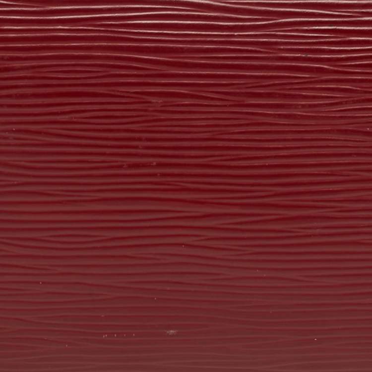 Pre Owned Louis Vuitton Zippy Rouge Pomodoro Epi Leather Wallet