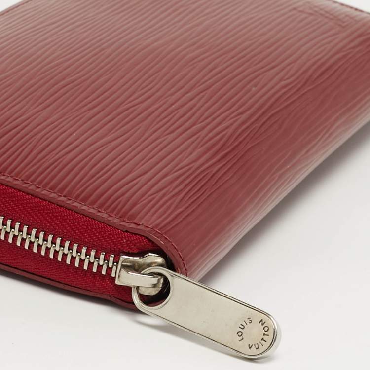 Pre Owned Louis Vuitton Zippy Rouge Pomodoro Epi Leather Wallet
