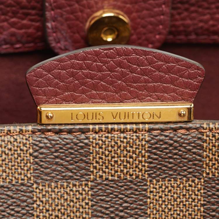Pre Owned Louis Vuitton Brittany Bordeaux Damier Ebene Canvas Bag