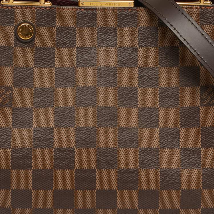 Pre Owned Louis Vuitton Brittany Bordeaux Damier Ebene Canvas Bag