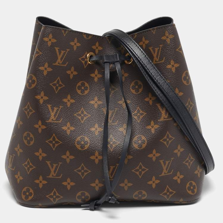 Pre Owned Louis Vuitton NeoNoe Black Monogram Canvas Bucket Bag