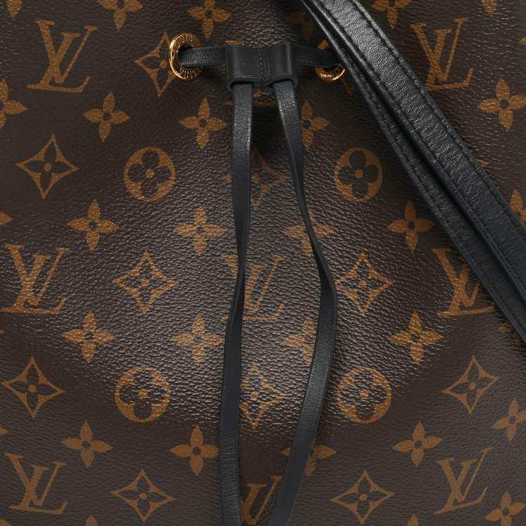Pre Owned Louis Vuitton NeoNoe Black Monogram Canvas Bucket Bag