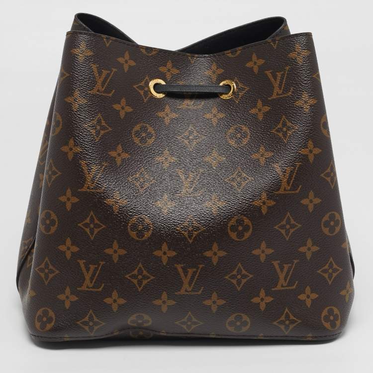 Pre Owned Louis Vuitton NeoNoe Black Monogram Canvas Bucket Bag