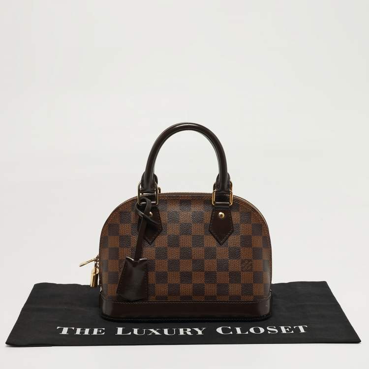 Pre Owned Louis Vuitton  Alma BB Damier Ebene Canvas Bag