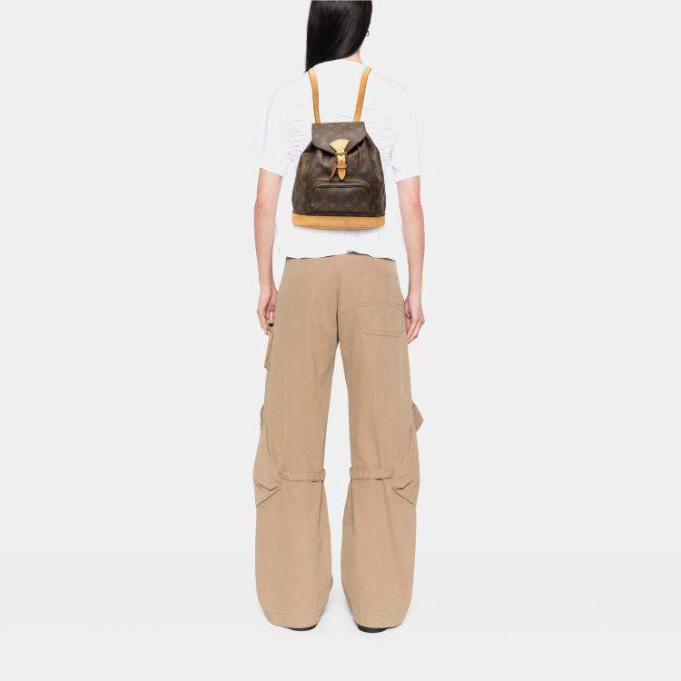 Pre Owned Louis Vuitton Brown Monogram Montsouris PM