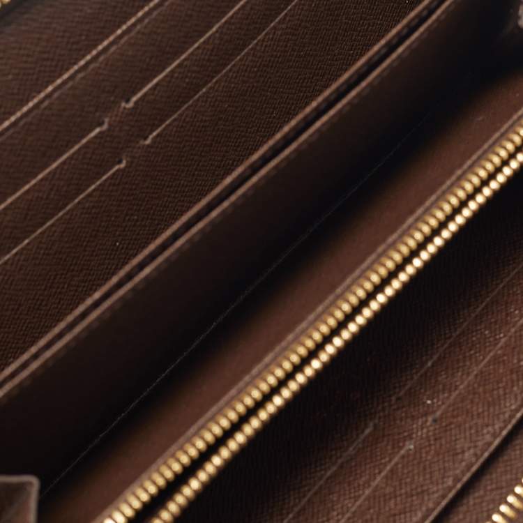 مملوكة مسبقًا Louis Vuitton Zippy Damier Ebene Canvas Zip Around Wallet