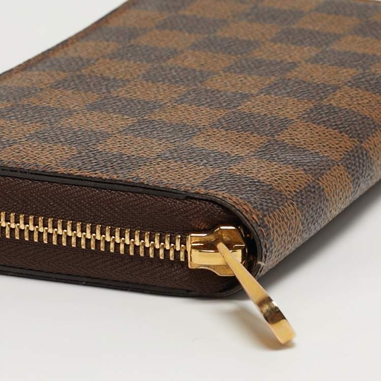 مملوكة مسبقًا Louis Vuitton Zippy Damier Ebene Canvas Zip Around Wallet