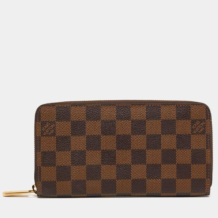 مملوكة مسبقًا Louis Vuitton Zippy Damier Ebene Canvas Zip Around Wallet