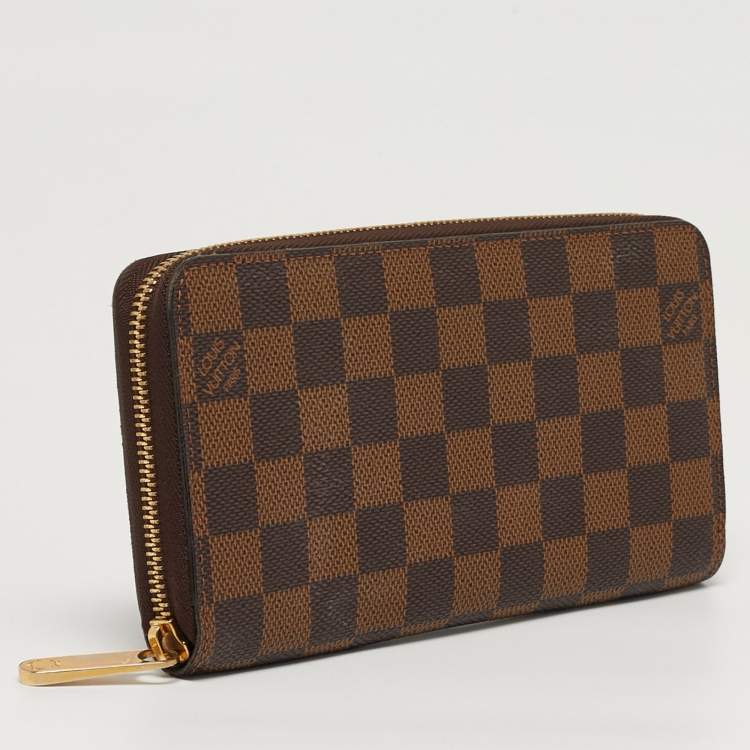مملوكة مسبقًا Louis Vuitton Zippy Damier Ebene Canvas Zip Around Wallet